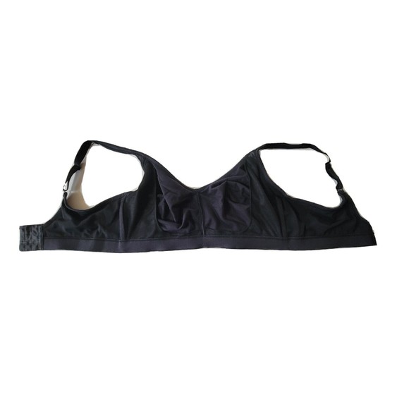 Breezies Black Jacquard Shine Unlined Wirefree Sports Bra 38DD - Picture 2 of 7